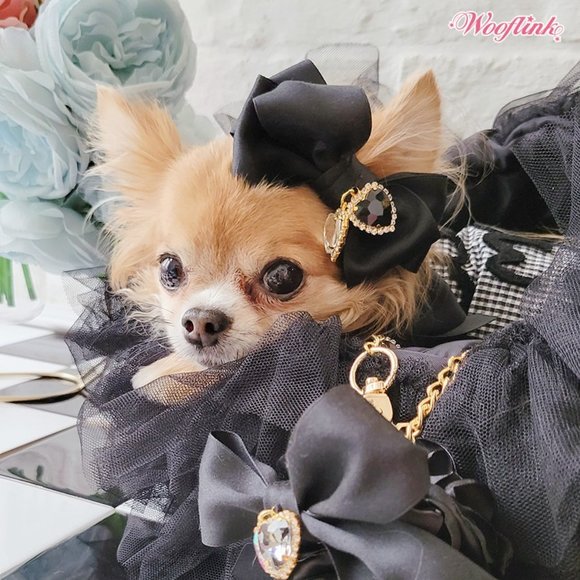 My Lady Hairbow by Wooflink -Bundle of 3-Chocolate, Yellow and Black - Picture 7 of 7